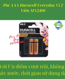 Pin tiểu AAA LR3 Duracell MN2400 everyday Alkaline 1.5V vỉ 2 viên